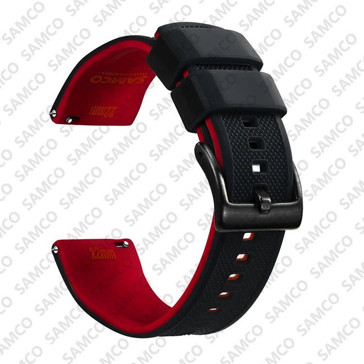 Bracelet de montre en Silicone de qualité supérieure, 18mm 20mm 22mm, à dégagement rapide, en caoutchouc, de remplacement