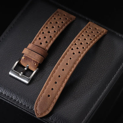 Bracelet universel en cuir de vache véritable, 18mm 20mm 22mm, pour Samsung Galaxy Watch 6 5 4, doux et respirant, rétro