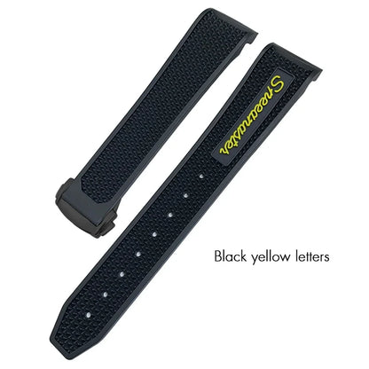 Bracelet de montre souple en caoutchouc et Silicone, 19mm 21mm 20mm, adapté à Omega Speedmaster 326, Seamaster 300, outils de Sport noirs