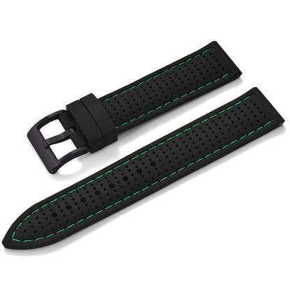 Bracelet de montre sport en silicone à dégagement rapide - Bracelet en caoutchouc souple respirant et imperméable, ajustement universel 18 mm 20 mm 22 mm pour hommes et femmes
