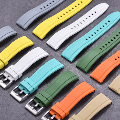 Cinturino per orologio in gomma premium - Sgancio rapido / Fibbia ad ardiglione - Universale