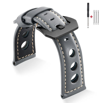 Bracelet de montre Vintage en cuir de vache, 20mm 22mm 24mm 26mm, bracelet de montre en cuir véritable pour femmes et hommes, ceinture avec boucle ardillon