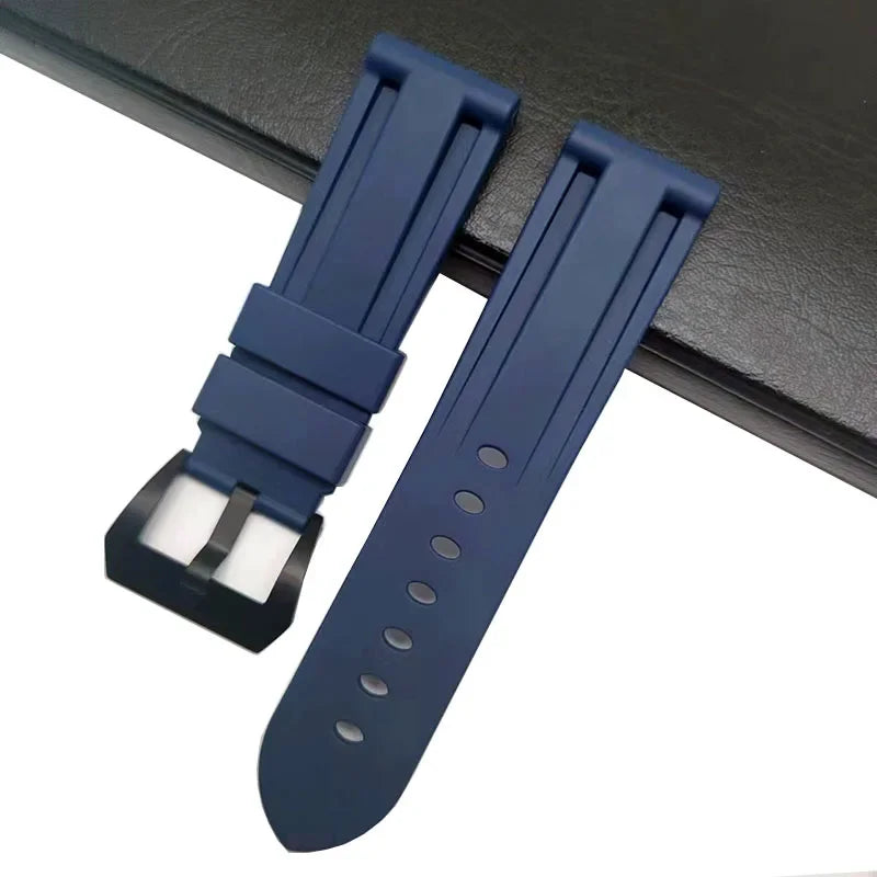 Bracelet de montre en caoutchouc souple 24mm pour Bracelet Panerai pour PAM441/1312/111 boucle ardillon Bracelet de montre accessoires de haute qualité