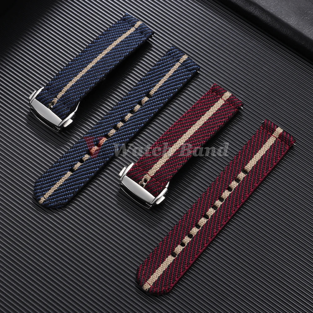 Cinturino per orologio in Nylon da 20 mm, sportivo, per Rolex, Tissot, Tudor, Seiko, cinturino di ricambio, Bracciali morbidi