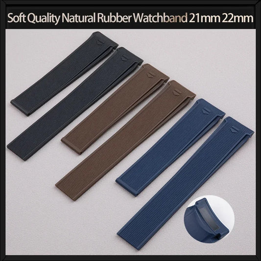 Bracelet de montre en caoutchouc naturel de qualité supérieure, 21mm 22mm, adapté à la montre TAG Heuer Aquaracer 300 500, bracelet de plongée, bracelet de sport en Silicone