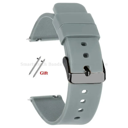 10mm 12mm 14mm 15mm 16mm 18mm 20mm 21mm 22mm 24mm Silicone Watch Band Quick Release Watch Strap for Men Women Universal Wristband