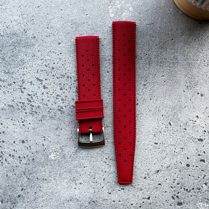 Offerta speciale cinturino in gomma a sgancio rapido 20mm 22mm, cinturino per orologio intelligente sportivo alla moda FKM per Omega Seiko Moonswatch
