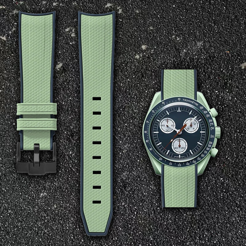 Cinturino per orologio da 20 mm per Omega x Swatch MoonSwatch - Gomma / Curvo / Sgancio rapido - 1 pezzo