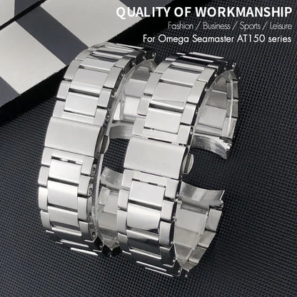 Bracelet de montre en acier inoxydable de haute qualité, 19mm 20mm 21mm, pour Omega SEAMASTER Aqua Terra AT150 150M 41.5mm 231