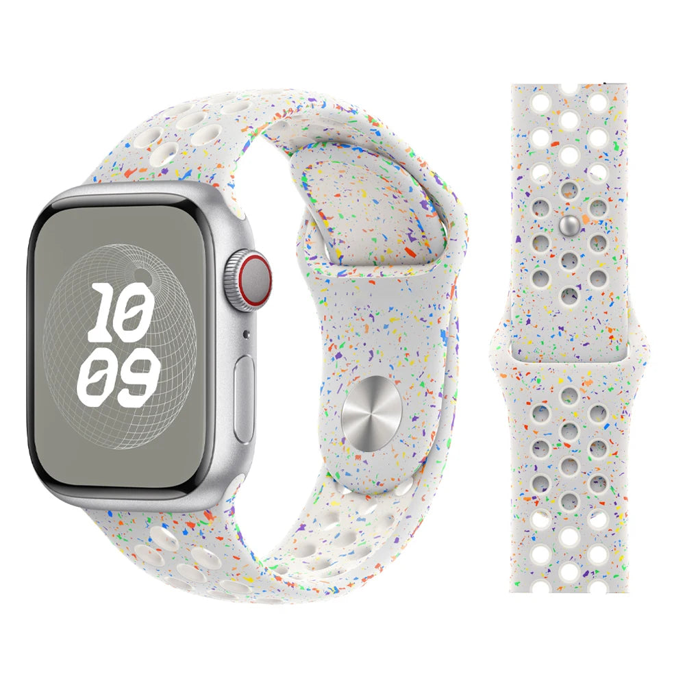 Bracelet en Silicone pour bracelets de montre Apple 46mm 44mm 45mm 40mm 41mm 42mm, Bracelet de Sport Correa iWatch série 11 10 9 SE 8 7 6 5