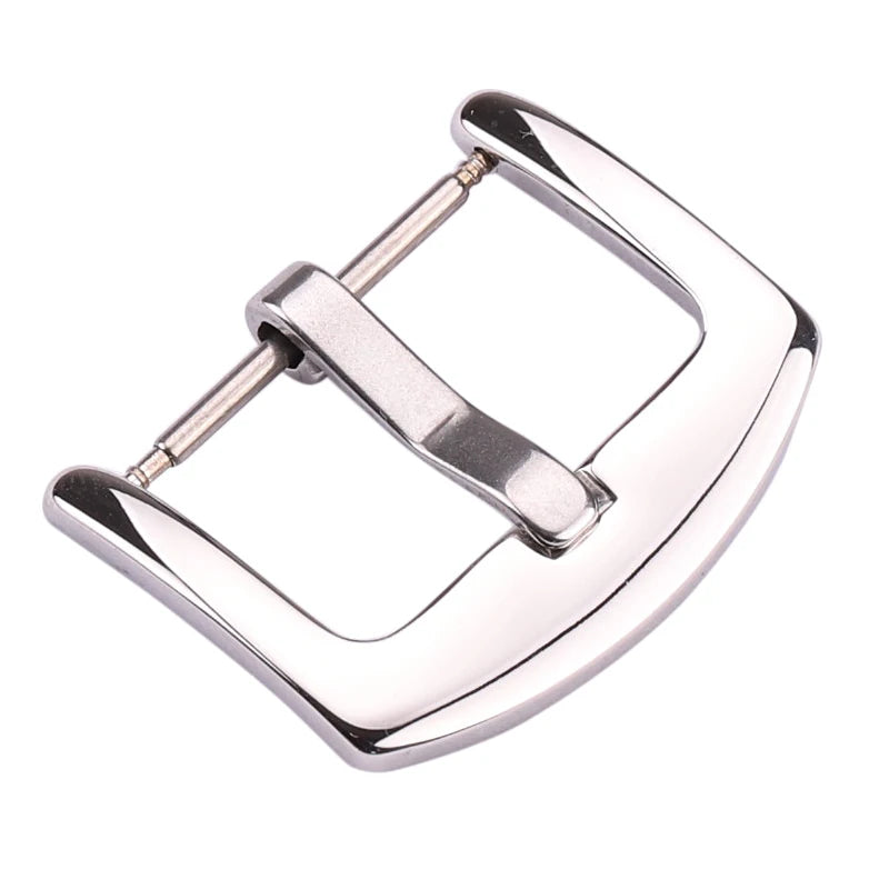 Großhandel mit 19 Modellen von Edelstahl-Uhrenschnallen, 12, 14, 16, 18, 20, 22, 23, 24, 26, 28 mm, silberfarbene Metall-Uhrenarmbandschließen, Uhrenarmbandzubehör