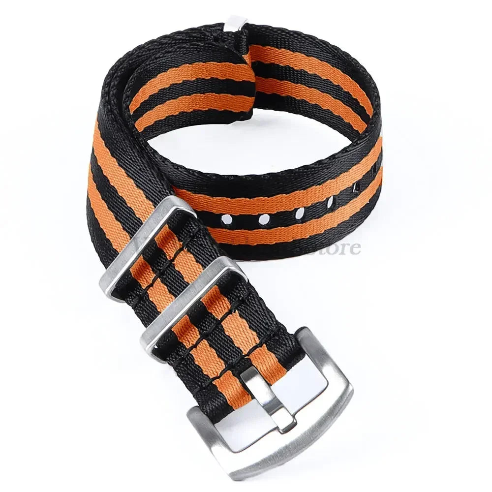 18mm 20mm 22mm Soft Nylon Strap Military Watchband for Samsung Galaxy Nylon Strap for Omega Seamaster 007