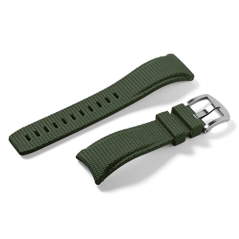 Bracelet de montre en caoutchouc fluoré 20 mm 21 mm 22 mm, extrémités courbées, attache rapide, universel pour homme, bracelet de montre FKM pour Omega, Rolex, Seiko