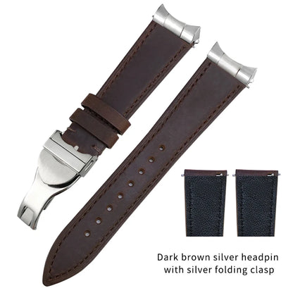 Genuine Leather Watch Strap Quick Release 22mm 20mm Cowhide Folding Buckle Watch Band for Tudor Black Bay 58 Strap