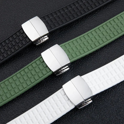 Premium FKM Fluorine Rubber Watch Strap, 19mm, for Patek, for Philippe, for Aquanaut 5067A-001
