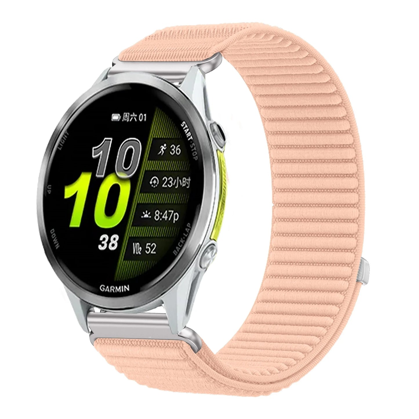 Bracelet en Nylon pour Garmin Forerunner 970 570 47/42mm 965 265 165 55 Venu 4 45/41mm, Garmin Active 6 5 Correa, 18mm 20mm 22mm