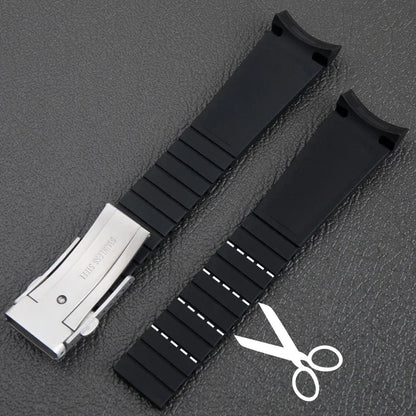 Cinturini per orologi in gomma naturale FKM, morbidi, impermeabili, 20 mm, tagliati su misura, regolabili, per Tudor BB58, quadrante 39 mm