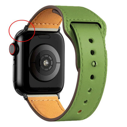 Cinturino in pelle per Apple Watch, Ultra 3, 49mm, 46mm/42mm, 41mm/45mm, 44mm, 40mm, iWatch serie 11 10 9 8 7 4 5 6 se