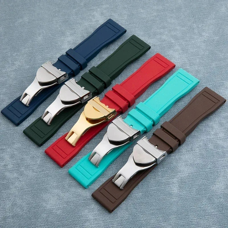 Pour bracelet Tudor Heritage Pelagos GMT Black Bay bracelet de montre souple 39/41mm bracelet de montre en caoutchouc fluoré naturel FKM 20mm