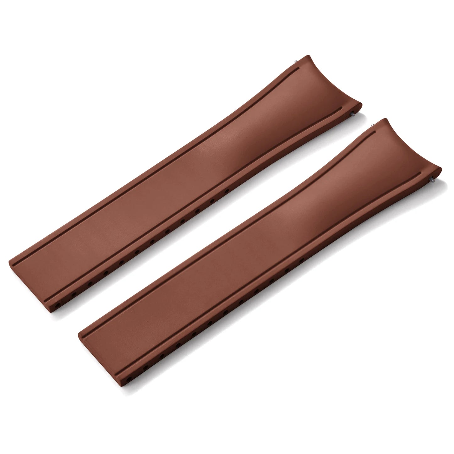 OZE Bracelet de montre en caoutchouc Premium - Courbé / Rapide / Boucle Déployante - à Découper