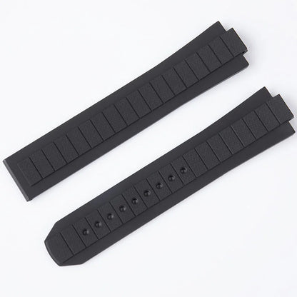 Soft FKM Fluorine Rubber Watch Strap, 21x10mm, for Omega, for New Seamaster Planet Ocean 600 Series, 42mm, Folding Clasp