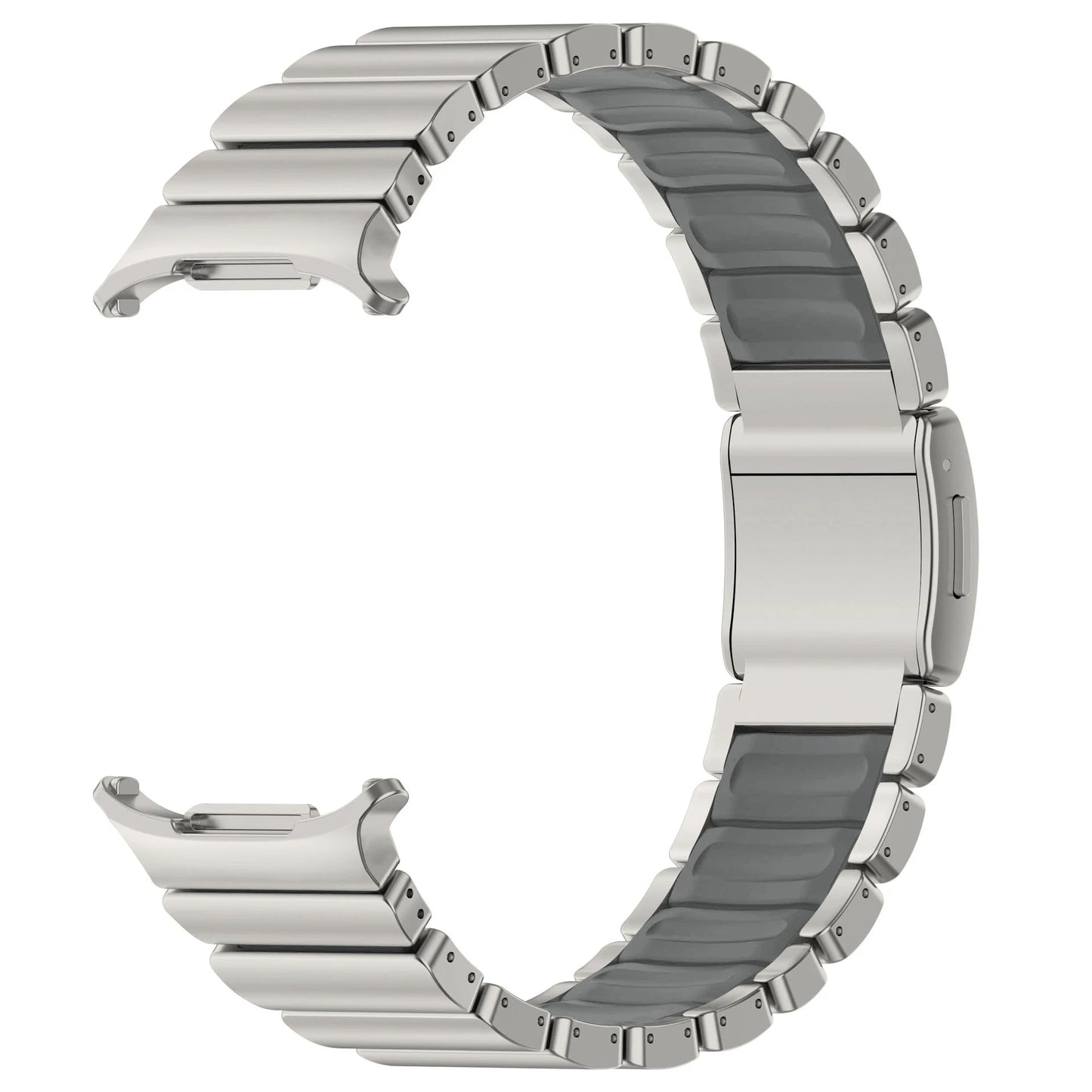 Luxury Titanium Magnetic Bracelet for Samsung Galaxy Watch Ultra 47mm, Silicone Strap for Galaxy Watch 8 40 44 Classic 46