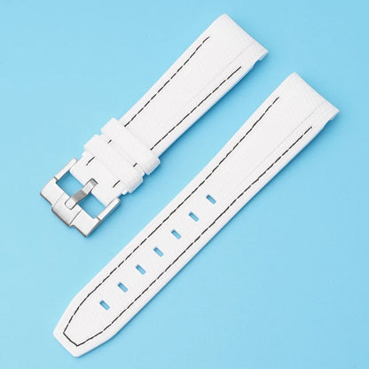 Bracelet de montre en caoutchouc et Silicone, 20mm, pour Omega X Swatch Joint MoonSwatch, pour Seamaster 300, pour hommes et femmes, extrémité incurvée