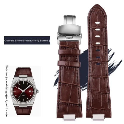 Pour Tissot 1853 Super Player PRX série T137.410/T137.407 bracelet de montre en cuir véritable T137 bracelet de montre en cuir surélevé pour hommes 12mm