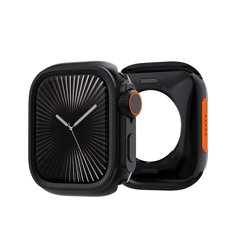 PZOZ pour iWatch Ultra 2 3 coque métallique PC couverture arrière pour Apple boîtier de montre série 11 10 9 8 7 se 6 45mm 44mm changement à Ultra 49mm