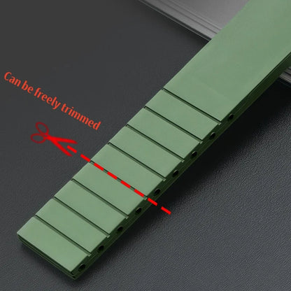 FKM – Bracelet de montre en caoutchouc, extrémités incurvées de 20mm, résistant à la sueur, pour Rolex Submariner Style et Omega x Swatch