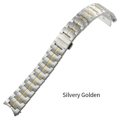 Cinturino per orologio in acciaio inossidabile con estremità curve per Tissot 1853 T086 T086407/408 T 22 mm, cinturino da uomo con chiusura a farfalla, strumenti