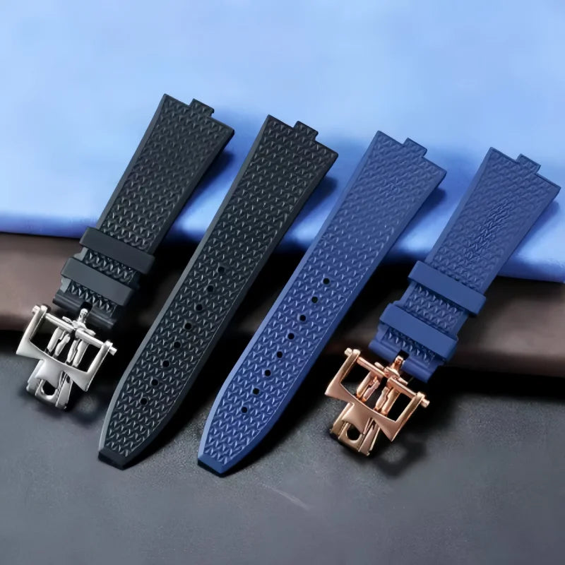 Bracelet de montre en caoutchouc Fluoros FKM à dégagement rapide, pour bracelet Vacheron VC Overseas 4300V 4500V 5500V 7900V, 24x7mm