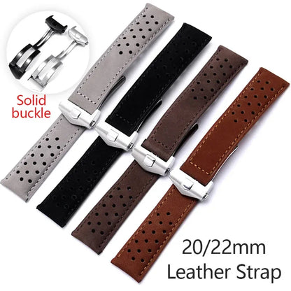 Bracelet en cuir véritable pour Tag Heuer Carrera Monaco Series, en cuir de vache givré, 20 22mm, bracelet universel, accessoires de montre