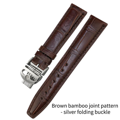 Cinturino per orologio americano in vera pelle di coccodrillo, 20mm 21mm 22mm, per orologi da pilota IWC Mark XVIII Portofino