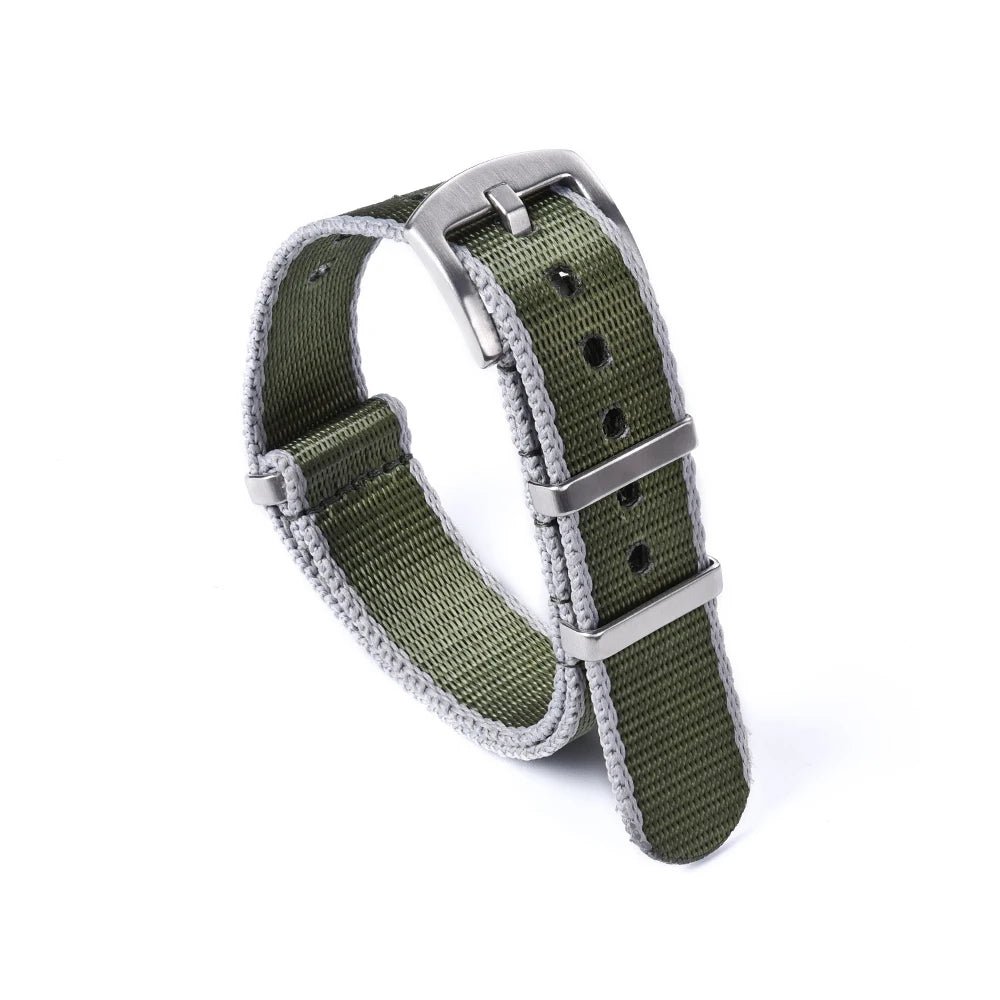 Premium Quality Nylon Fabric Seat Belts, 20mm 22mm, Army Sport Watch Straps, Durable Bracelets for Traditional Watches