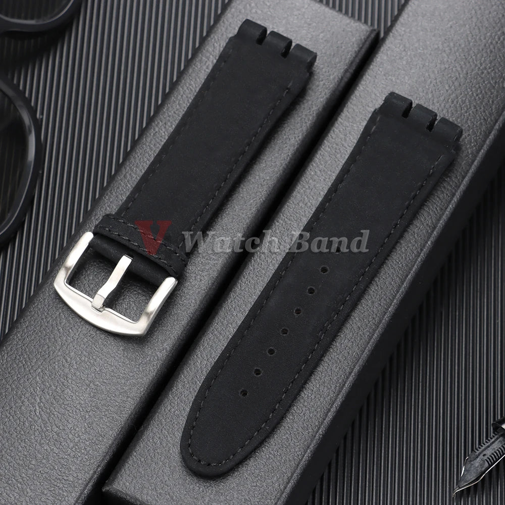 Genuine Leather Watch Strap for Swatch, 23mm, YOS440 413 424 440 447 448 449, Men's Sport Bracelet, Watch Accessories