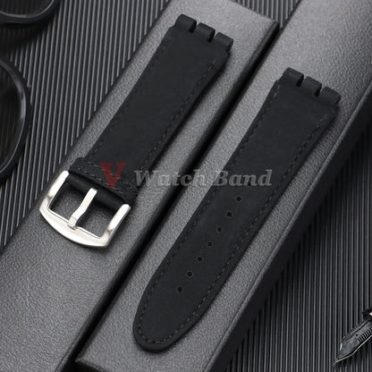 Genuine Leather Watch Strap for Swatch, 23mm, YOS440 413 424 440 447 448 449, Men's Sport Bracelet, Watch Accessories