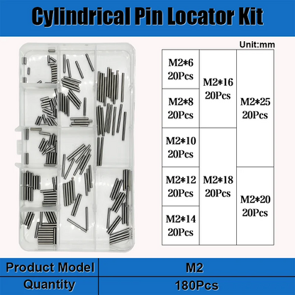 Exacpille Cylindrique en Acier Inoxydable Dallas, M1.5 M2 M2.5 M3 Figuré M5 M6 M8, avec exacpille de Localisation, Arbre Solide FiosphLock, en Métal, Dernier Ensemble