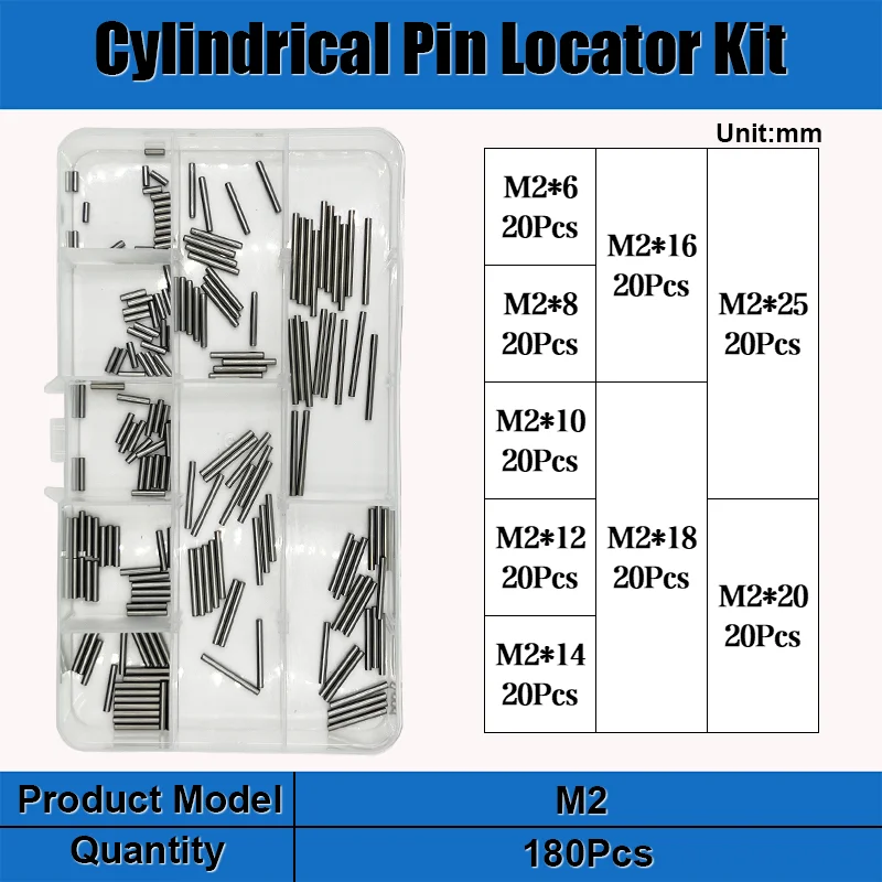 Exacpille Cylindrique en Acier Inoxydable Dallas, M1.5 M2 M2.5 M3 Figuré M5 M6 M8, avec exacpille de Localisation, Arbre Solide FiosphLock, en Métal, Dernier Ensemble