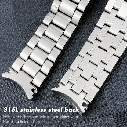 Stainless Steel Watch Bracelet for Omega Seamaster Planet Ocean, Solid Silver Watch Band, Strap Accessories, 20mm, 22mm