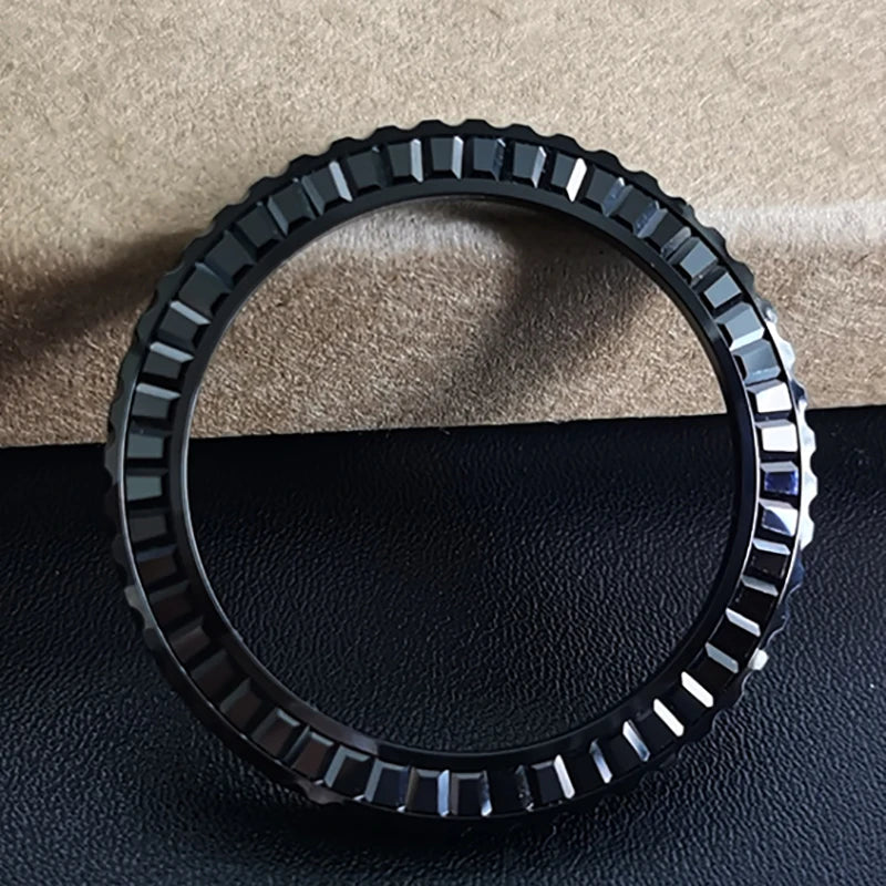 Zubehör für Seiko SKX007/009/SKXA35/SKX171, neue 5er-Serie SRPD, Lünette aus schwarzem Stahl, Kristall