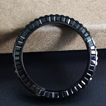 Zubehör für Seiko SKX007/009/SKXA35/SKX171, neue 5er-Serie SRPD, Lünette aus schwarzem Stahl, Kristall
