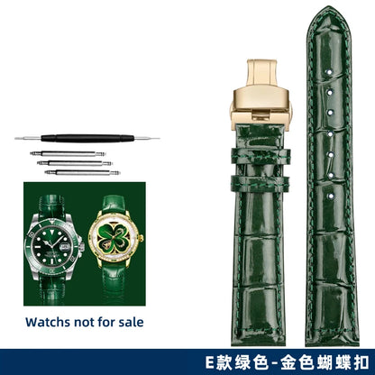 Green butterfly watch strap, 12mm, 14mm, 16mm, 18mm, 20mm, 22mm, high quality, casual, business, watch strap, watch accessories