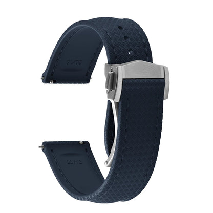 FKM Waterproof Rubber Watch Band Quick Release Deployment Clasp Straps 20mm 22mm Universal Watch Bracelet