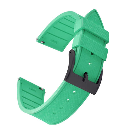 FKM Mosaic Rubber Watch Strap, 20mm 22mm, Quick Release, for Sport Diver, for Rolex Seiko Omega Cartier, Universal Belt