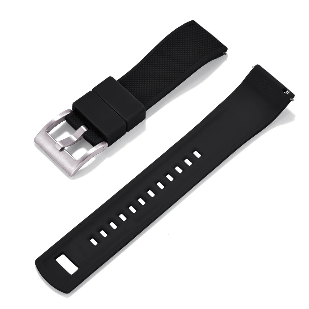 Nouveau bracelet de montre en Silicone Double couleurs personnalisé à dégagement rapide 20mm 22mm bracelet de montre doux Durable bracelets de montre de remplacement ceintures