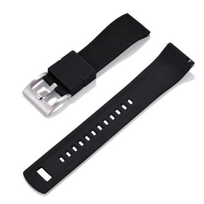 Nouveau bracelet de montre en Silicone Double couleurs personnalisé à dégagement rapide 20mm 22mm bracelet de montre doux Durable bracelets de montre de remplacement ceintures
