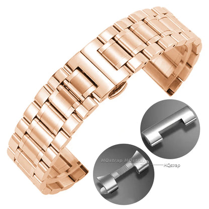 Bracciale per orologio in acciaio inossidabile con estremità curva 16mm 17mm 18mm 19mm 20mm 21mm 22mm 23mm 24mm Cinturino in acciaio Bracciale in metallo