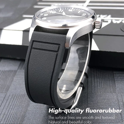 Cinturino per orologio in caucciù fluorurato naturale impermeabile di alta qualità per IWC Big Pilot's TOP GUN 20 mm 21 mm 22 mm FKM