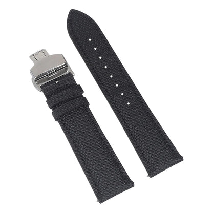 Bracelet de montre en toile de voile à dégagement rapide FKM 20mm 22mm, texture toile de voile, caoutchouc, cuir, accessoires de bracelet de montre